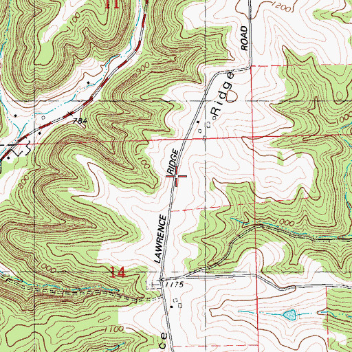 Topographic Map of Lawrence Ridge, WI