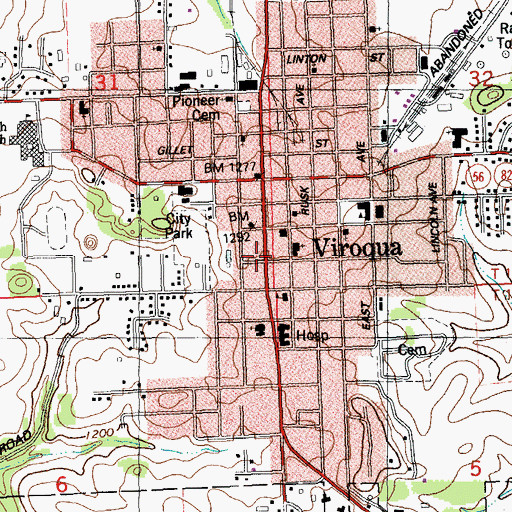 Topographic Map of Love Tabernacle, WI