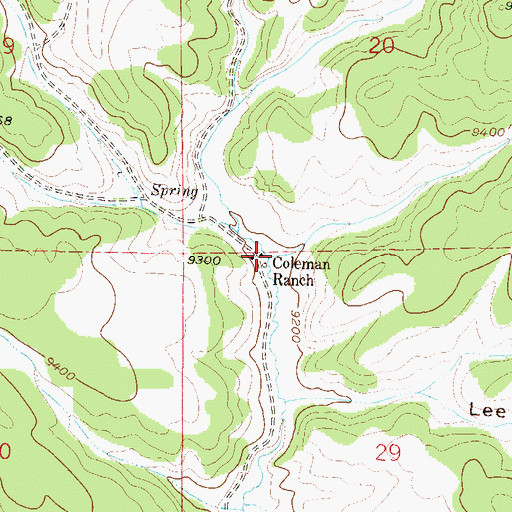 Topographic Map of Coleman Ranch, CO