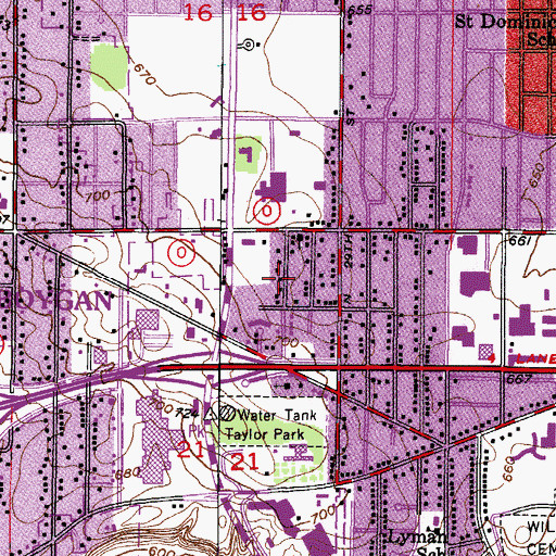 Topographic Map of Apostolic Bible Church, WI