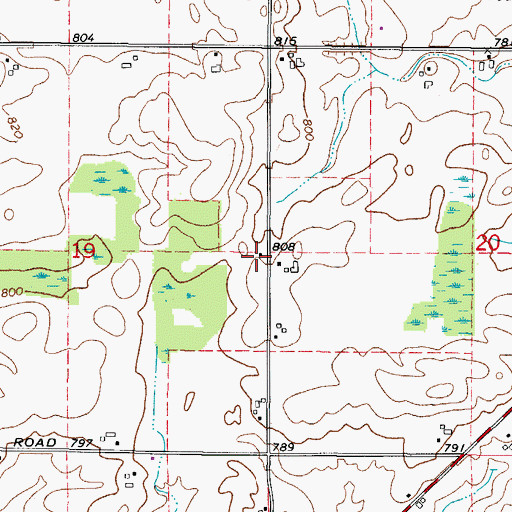 Topographic Map of Banner School (historical), WI