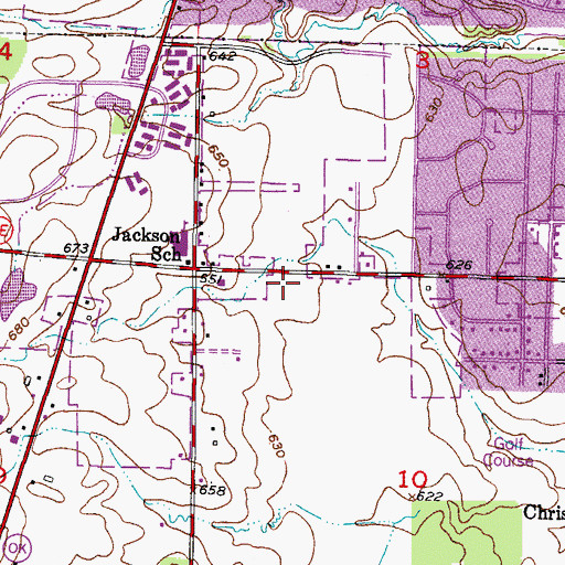 Topographic Map of Bethel Baptist Church, WI