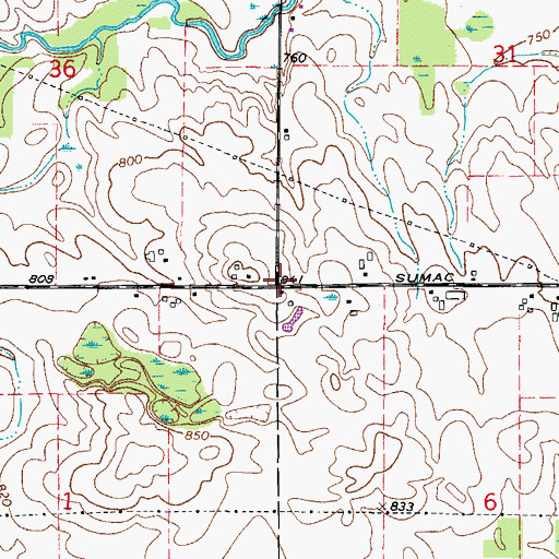 Topographic Map of Bonnie View School (historical), WI