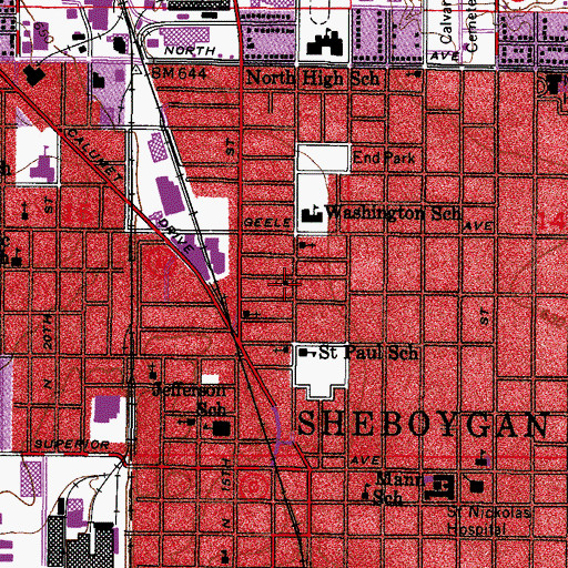 Topographic Map of Brethren in Christ Church, WI
