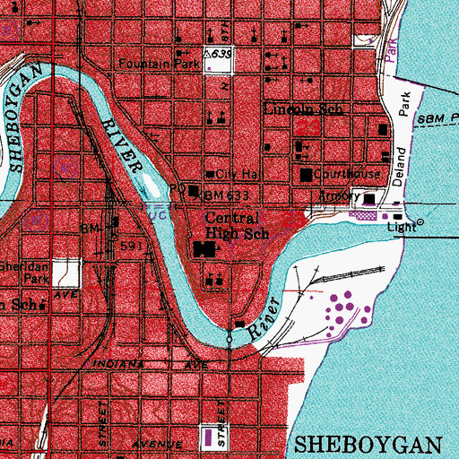 Topographic Map of Charter Northbrooke Center, WI