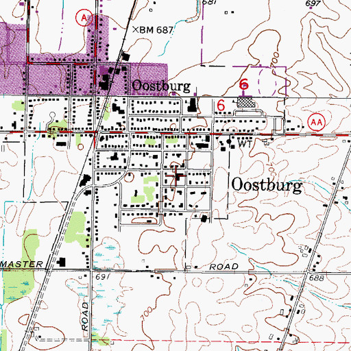 Topographic Map of Christian Reformed Church, WI