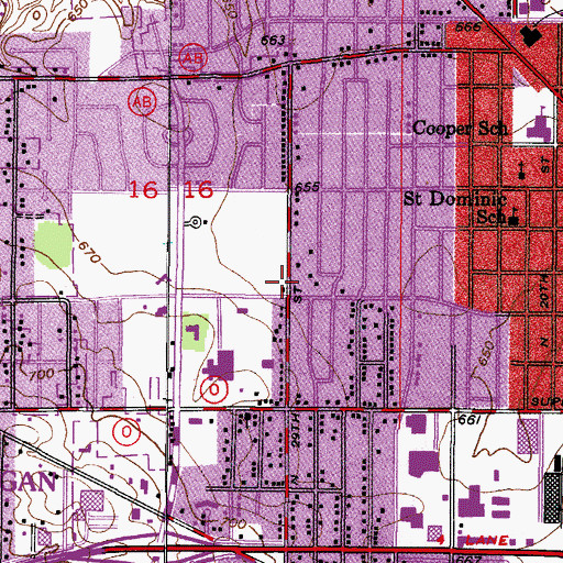 Topographic Map of Church of Christ, WI