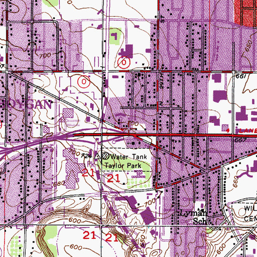 Topographic Map of David Taylor House, WI