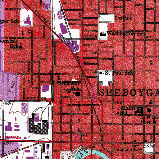 Topographic Map of Evangelical Free Church, WI