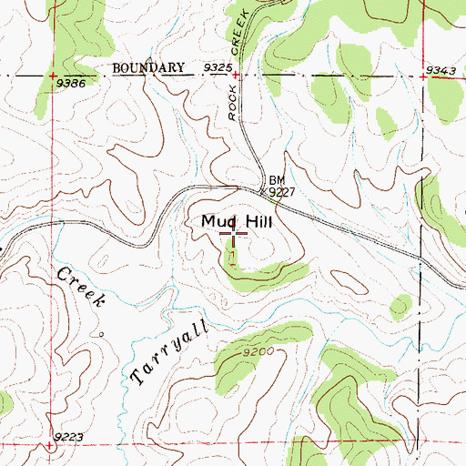Topographic Map of Mud Hill, CO