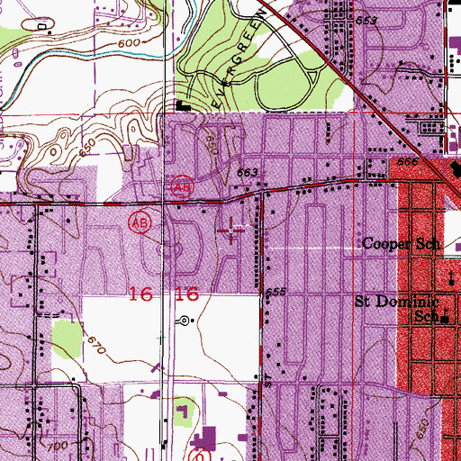 Topographic Map of First Assembly of God Church, WI