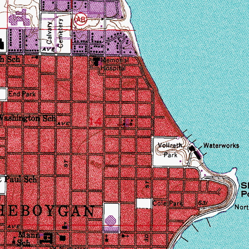 Topographic Map of First Christian Reformed Church, WI
