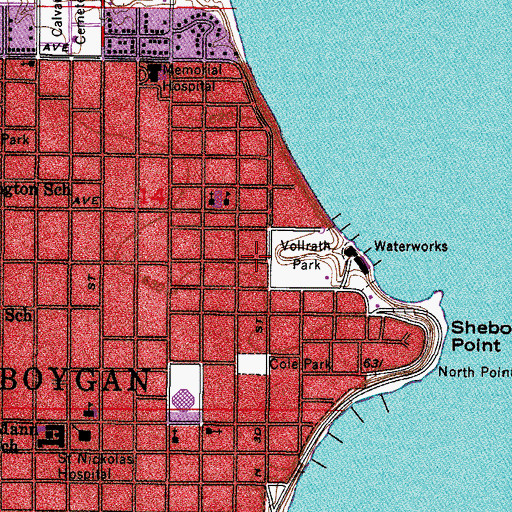 Topographic Map of First Congregational United Church of Christ, WI