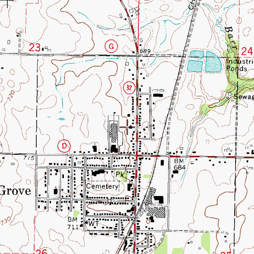 Topographic Map of First Presbyterian Church, WI