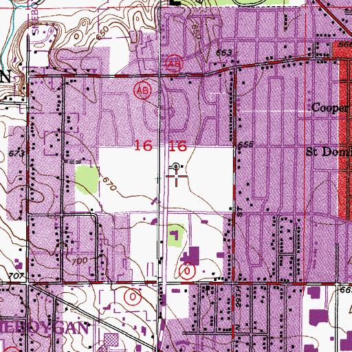 Topographic Map of Grace Park, WI