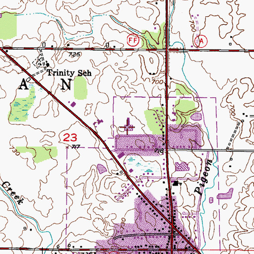Topographic Map of Northview Elementary School, WI