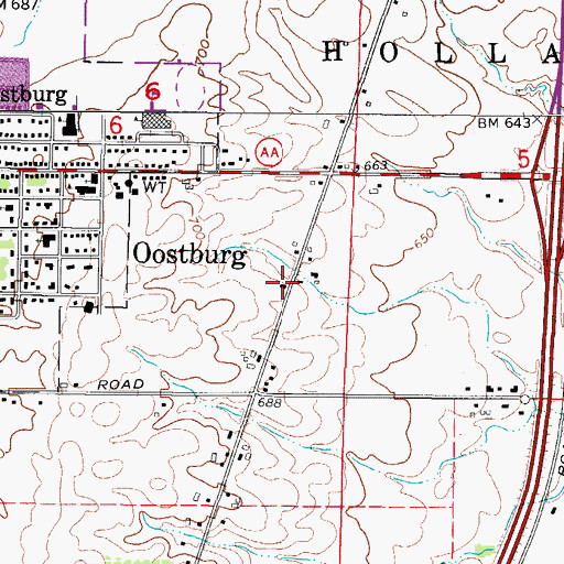 Topographic Map of Jefferson School (historical), WI