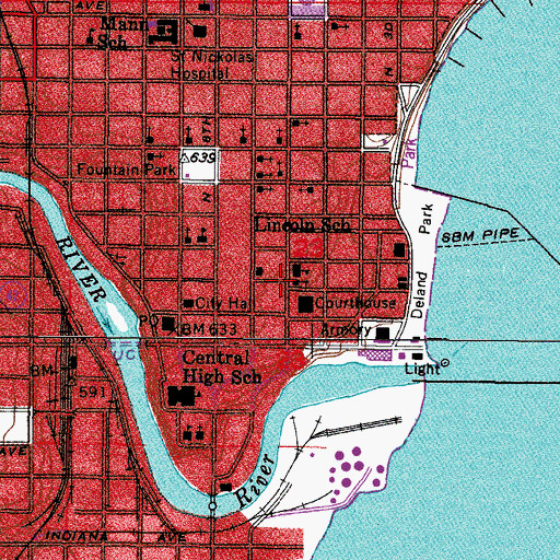 Topographic Map of John Michael Kohler House, WI