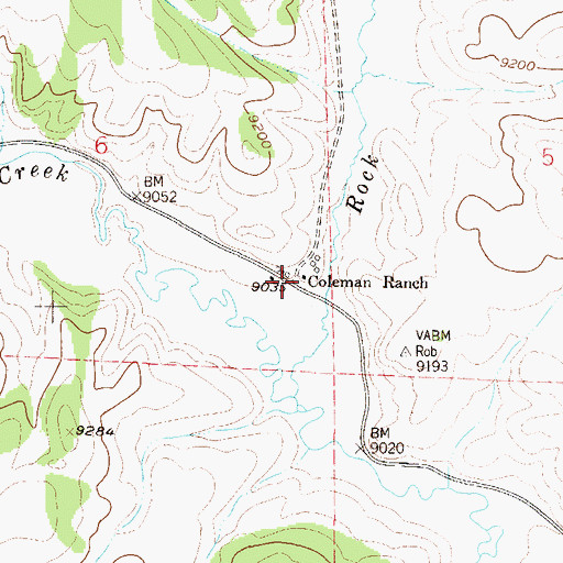 Topographic Map of Coleman Ranch, CO