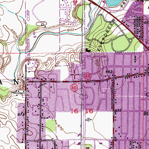 Topographic Map of Kingdom Hall of Jehovahs Witnesses, WI