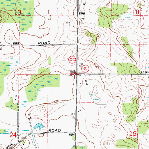 Topographic Map of Liberty School (historical), WI
