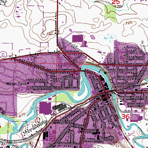 Topographic Map of Lightfoot Elementary School, WI