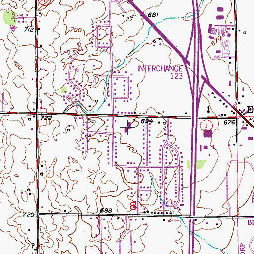 Topographic Map of Lincoln - Erdman Elementary School, WI