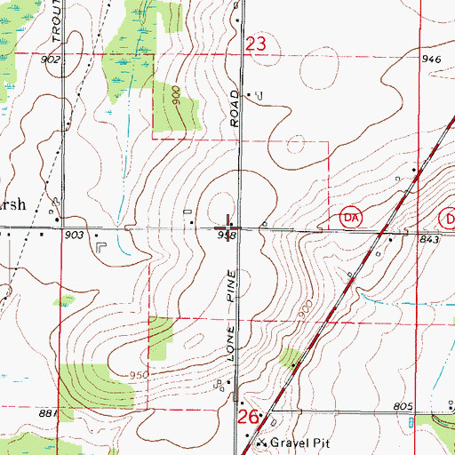 Topographic Map of Longfellow School (historical), WI