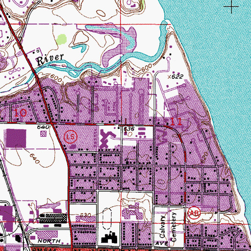 Topographic Map of Luther Memorial Lutheran Church, WI