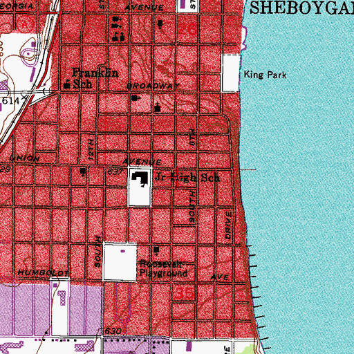 Topographic Map of New Covenant Parish, WI