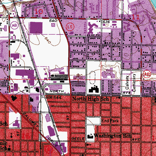 Topographic Map of North Gate Shopping Center, WI