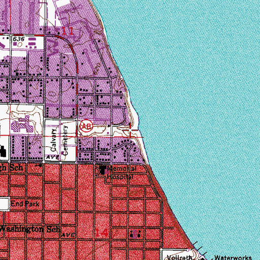 Topographic Map of Northeast Park, WI