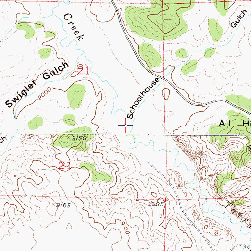 Topographic Map of Schoolhouse Gulch, CO