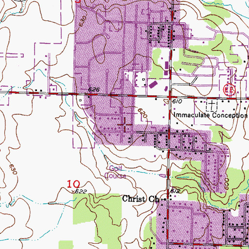 Topographic Map of Riverdale Public Golf Course, WI