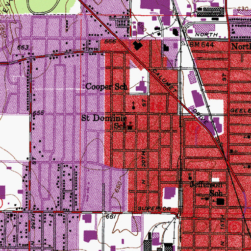 Topographic Map of Saint Dominic Catholic Church, WI