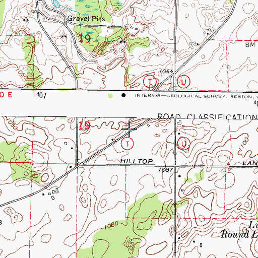 Topographic Map of State Road School (historical), WI