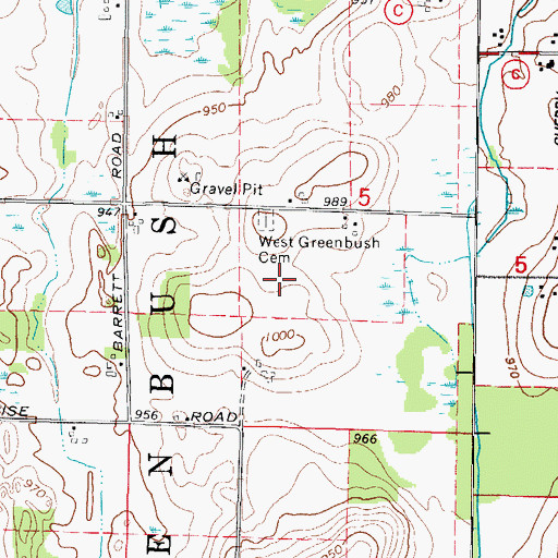 Topographic Map of West Greenbush Church (historical), WI
