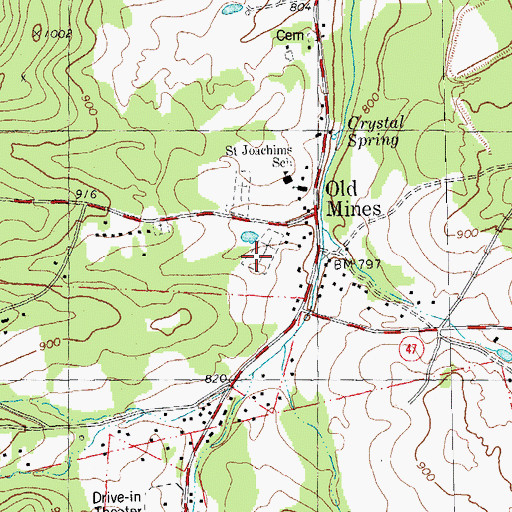 Topographic Map of Saint Joachim Cemetery Number 2, MO