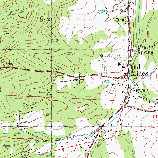Topographic Map of Saint Joachim Cemetery Number 3, MO