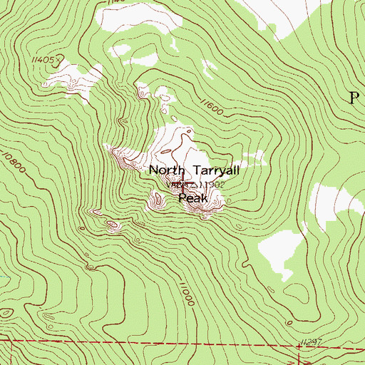 Topographic Map of North Tarryall Peak, CO