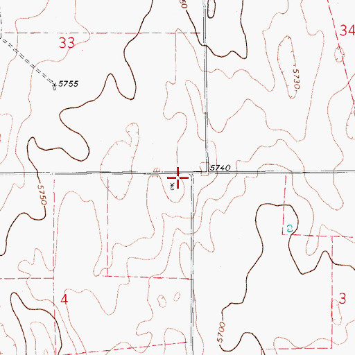 Topographic Map of Lone Memorial, CO