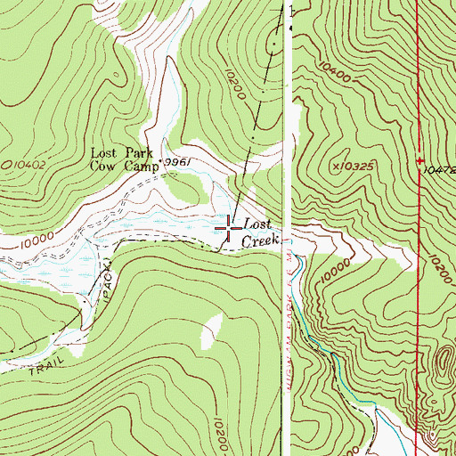 Topographic Map of South Fork Lost Creek, CO