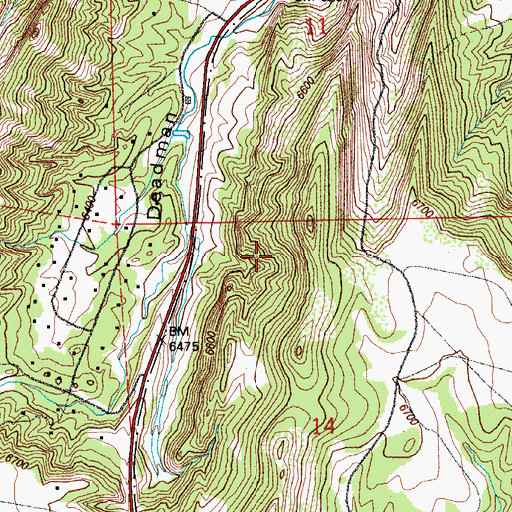 Topographic Map of Paupers' Cemetery, CO