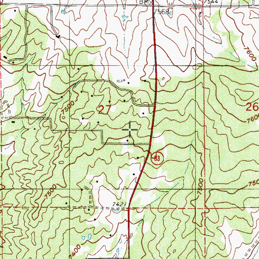 Topographic Map of Saint Benedict Cemetery, CO