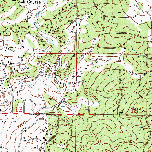 Topographic Map of Saint Matthias Cemetery, CO