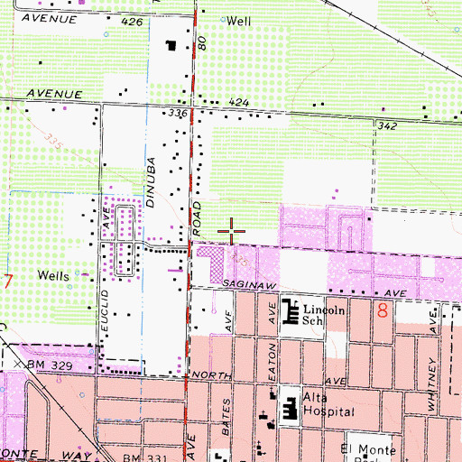 Topographic Map of Northgate Plaza Shopping Centr, CA