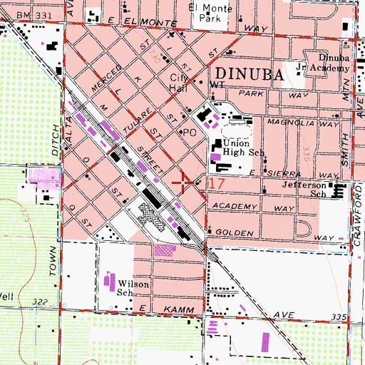 Topographic Map of Assembly of God Tabernacle, CA
