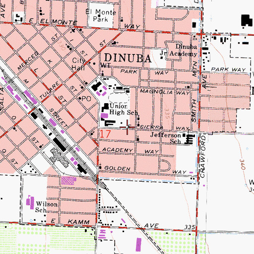 Topographic Map of Foursquare Gospel Church, CA