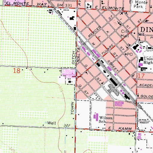 Topographic Map of Japanese Mission Methodist Episcopal Church South (historical), CA