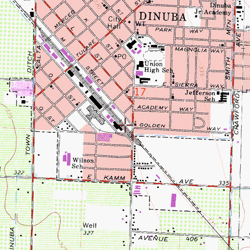 Topographic Map of Kingdom Hall of Jehovahs Witnesses, CA